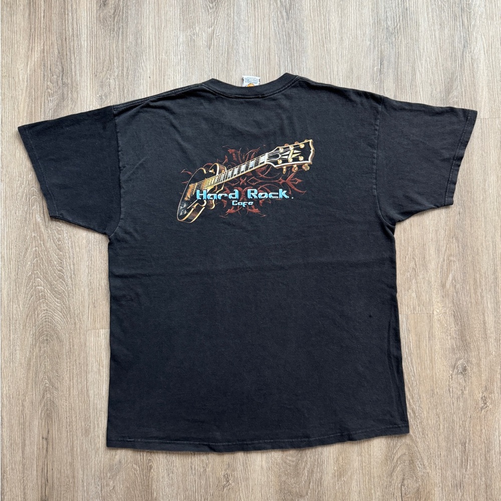 Vintage Hard Rock Cafe Atlanta Restaurant Band Music Puff Print Logo Xl Black T